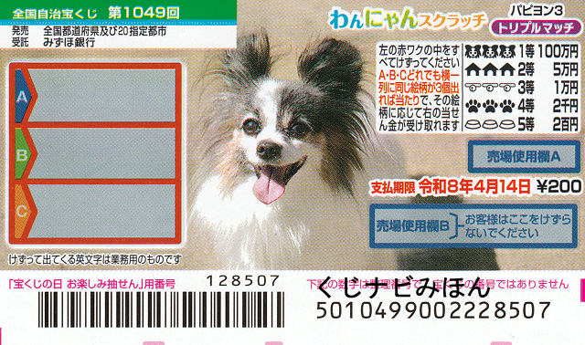 パピヨン3/トリプルマッチ/わんにゃんスクラッチ